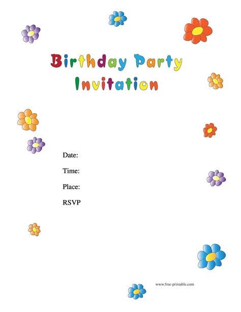 birthday invitation templates|free downloadable birthday invitations word.